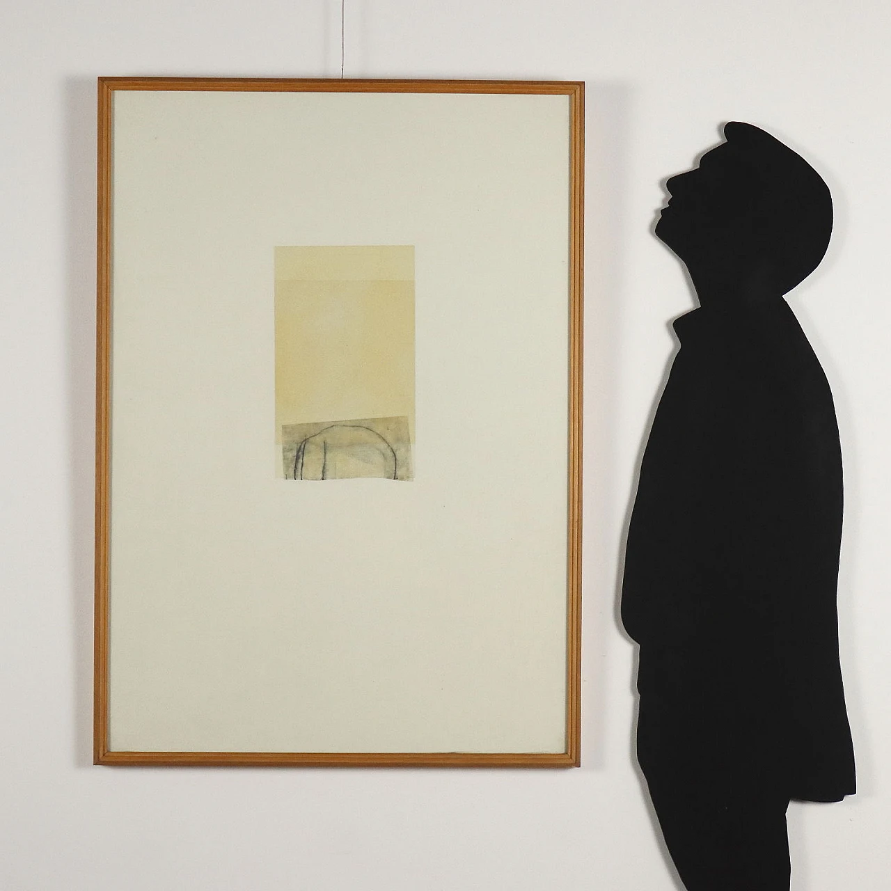 Luca Caccioni, Il cranio dello studente, tecnica mista su carta, 1991 2