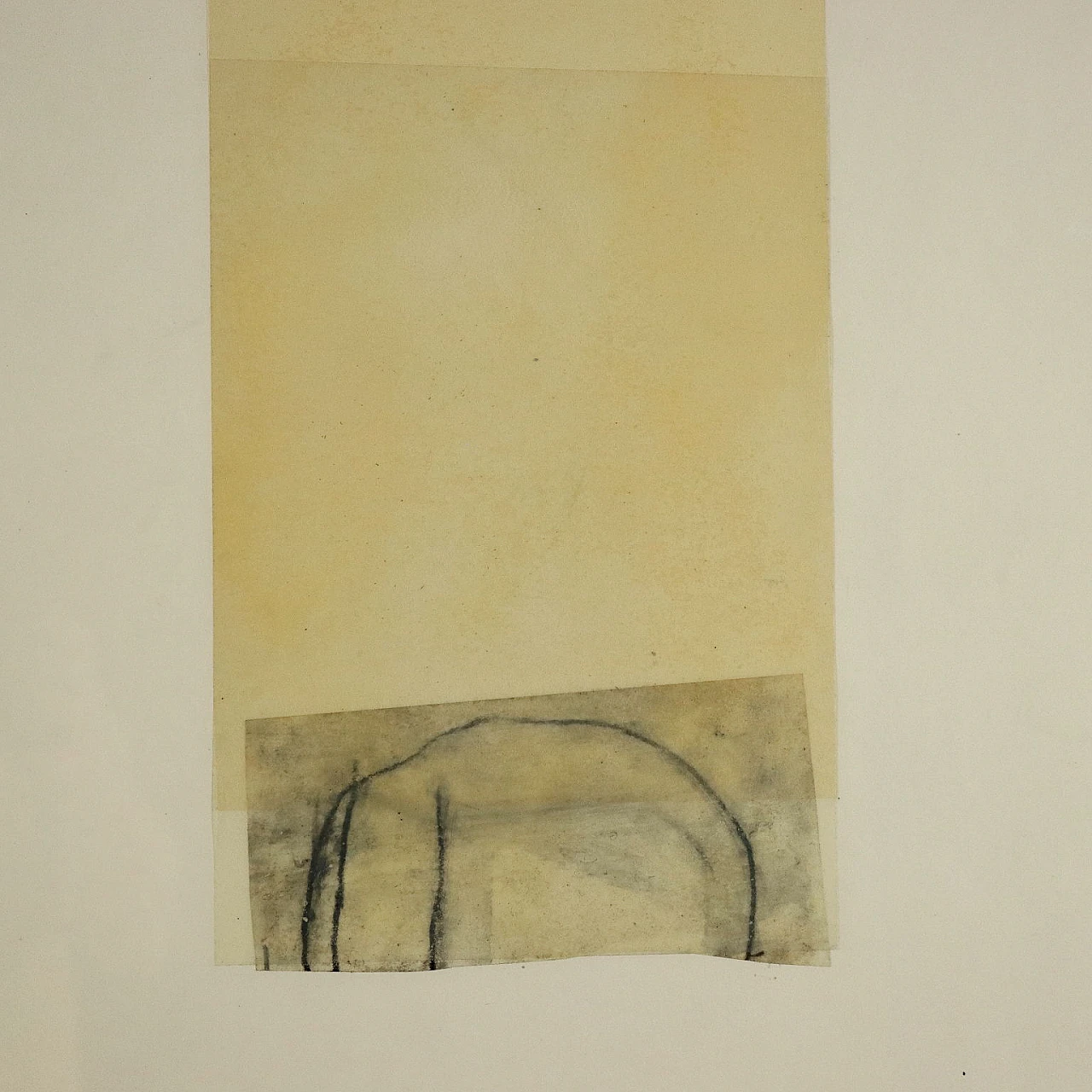 Luca Caccioni, Il cranio dello studente, tecnica mista su carta, 1991 3