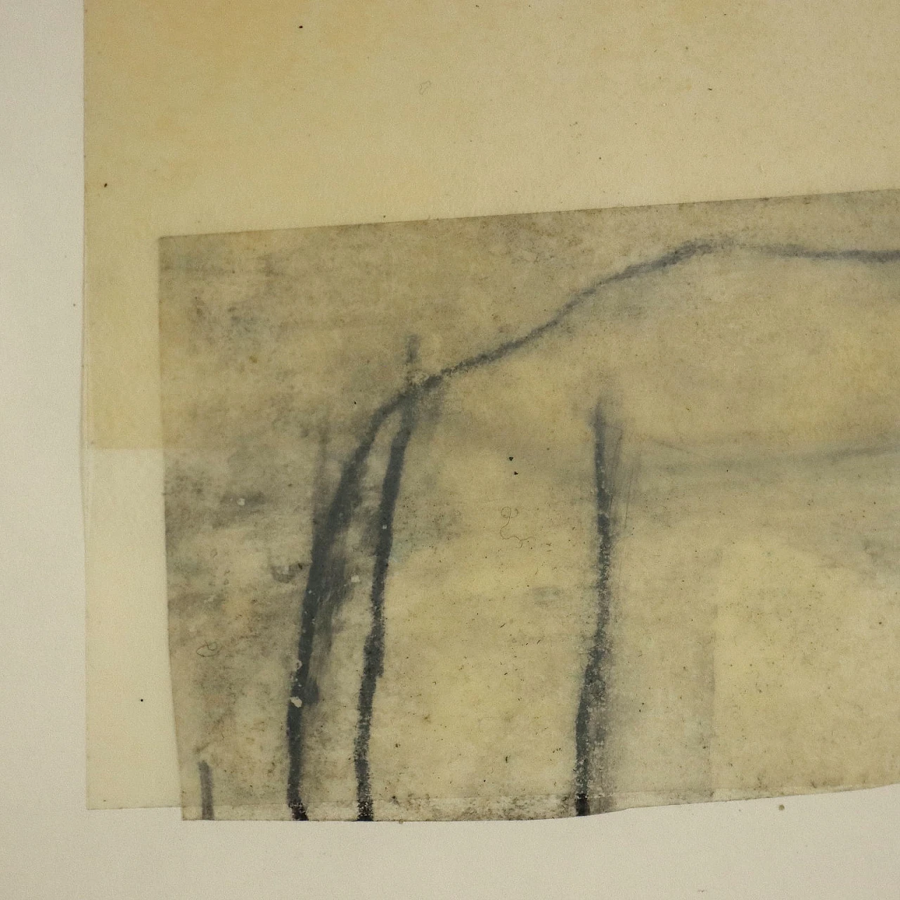 Luca Caccioni, Il cranio dello studente, tecnica mista su carta, 1991 4