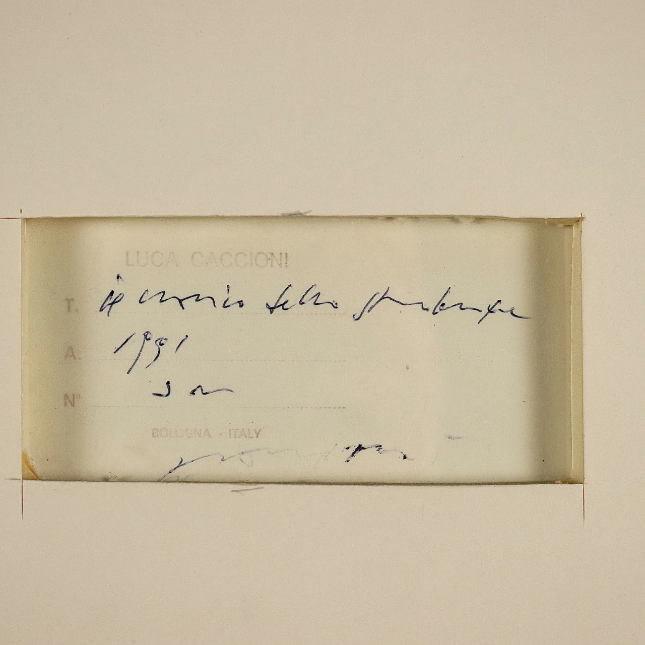 Luca Caccioni, Il cranio dello studente, tecnica mista su carta, 1991 8