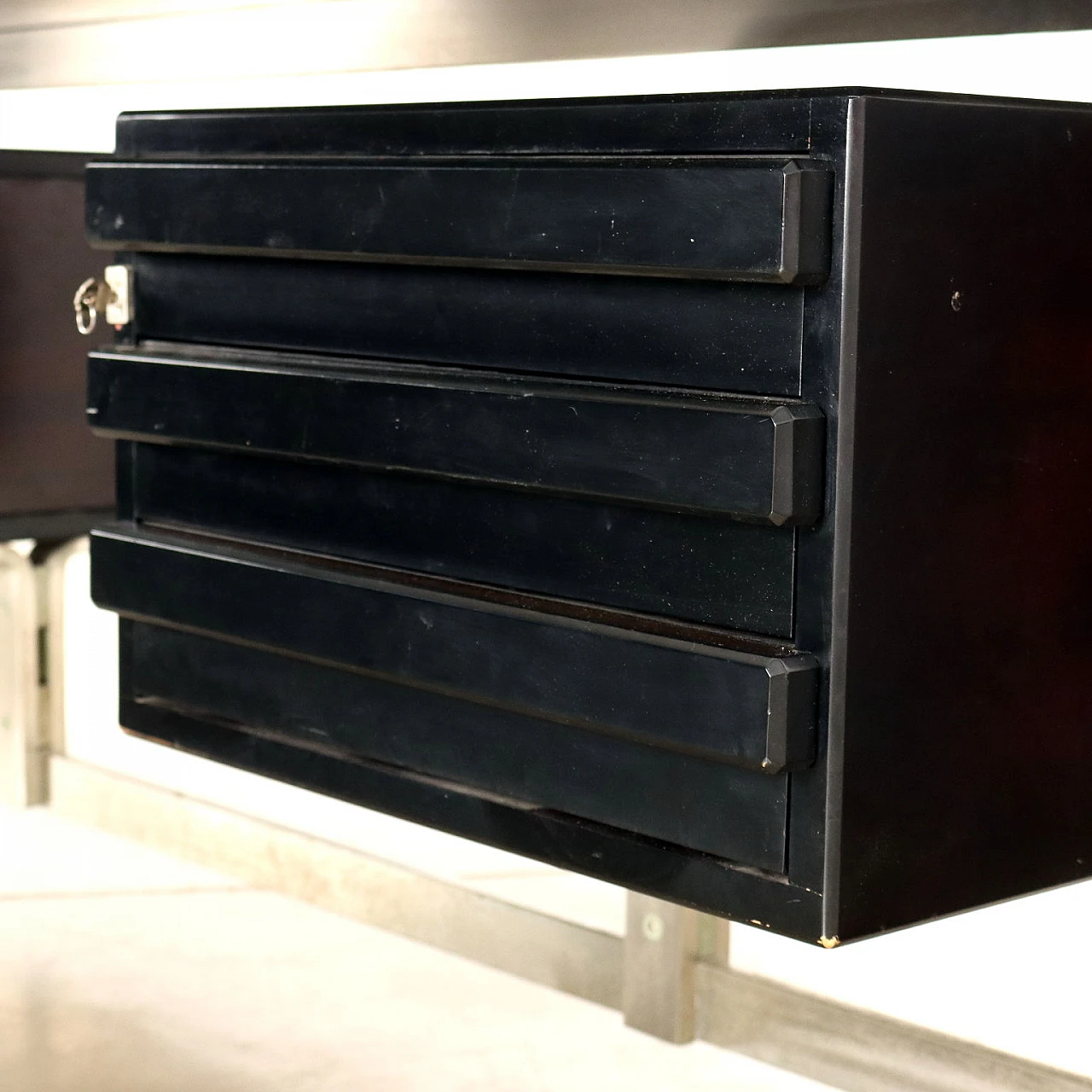 Wood and metal desk by G. Moscatelli for Formanova, 1970s 6