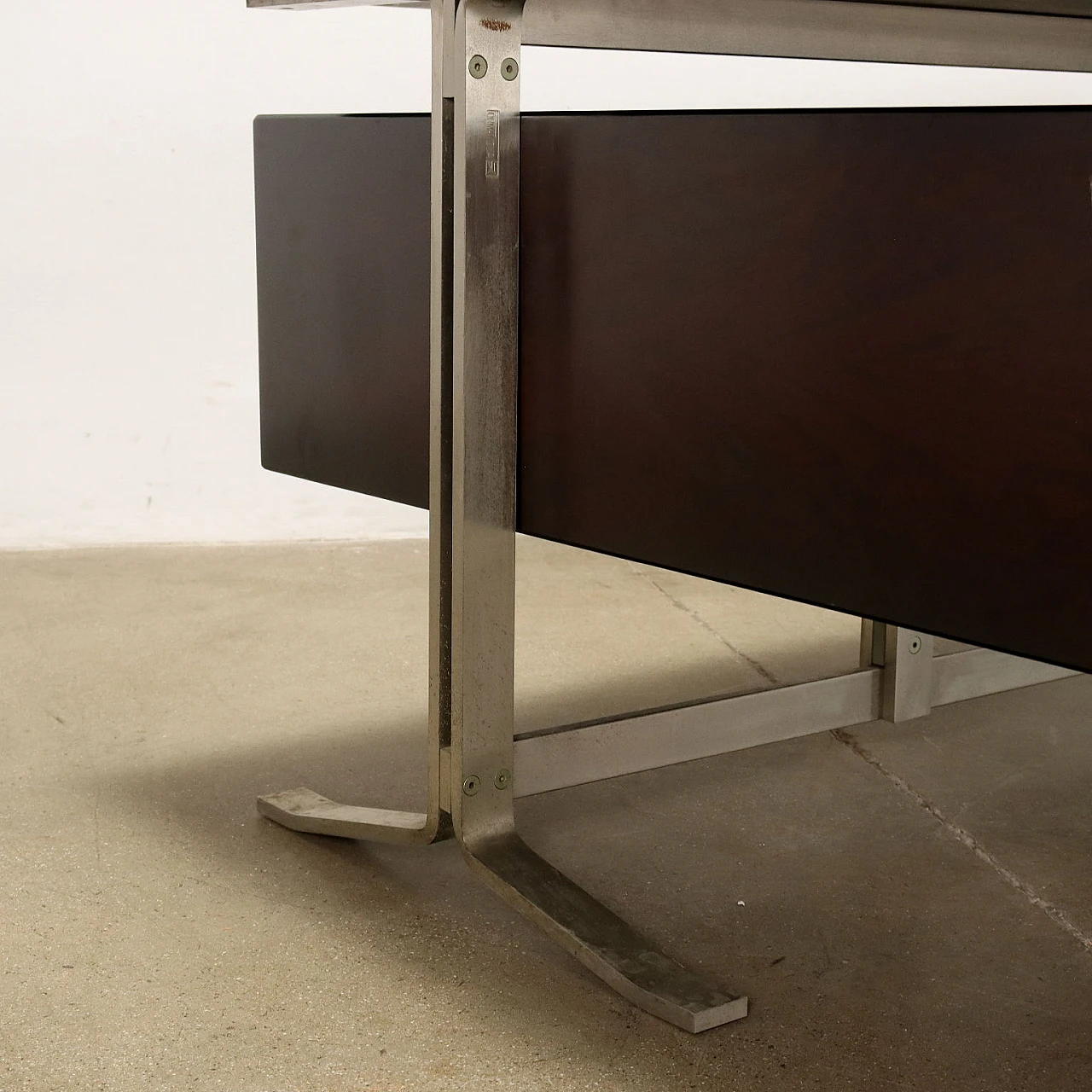 Wood and metal desk by G. Moscatelli for Formanova, 1970s 9