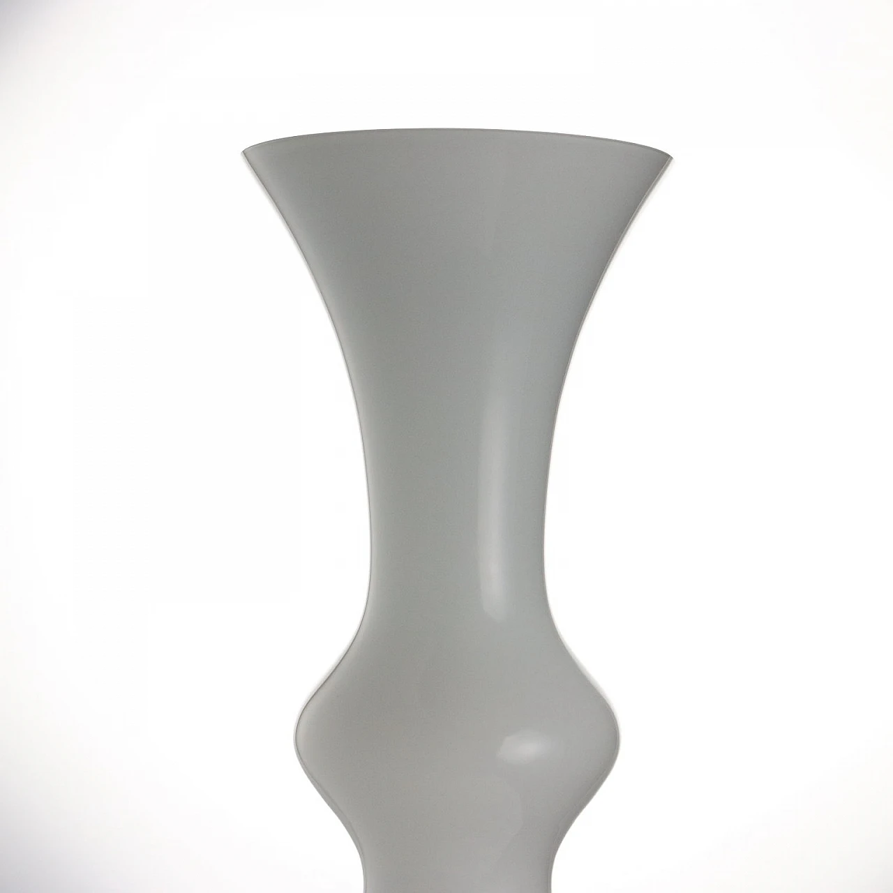 Vase in white flashed glass, 1980s 3