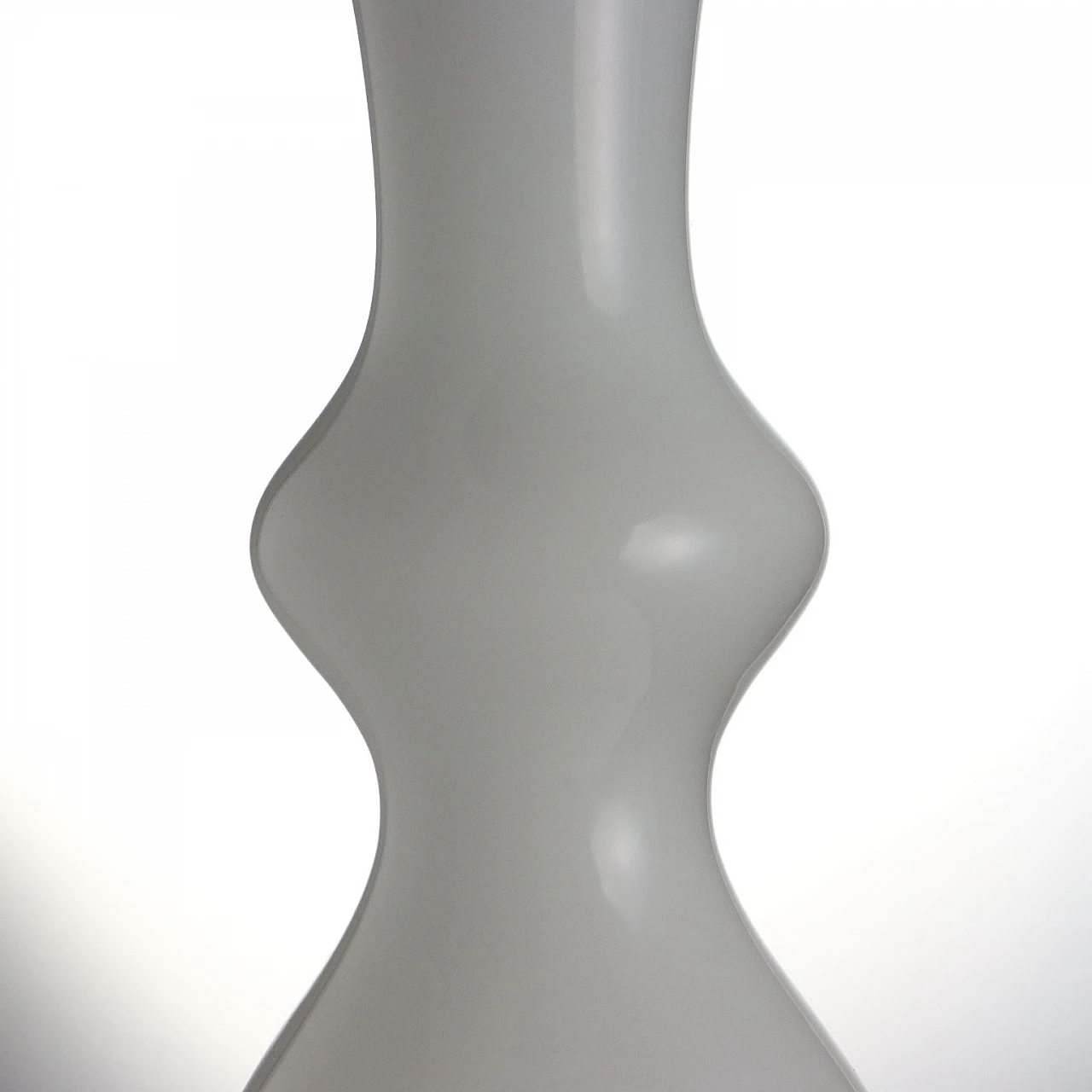 Vase in white flashed glass, 1980s 5