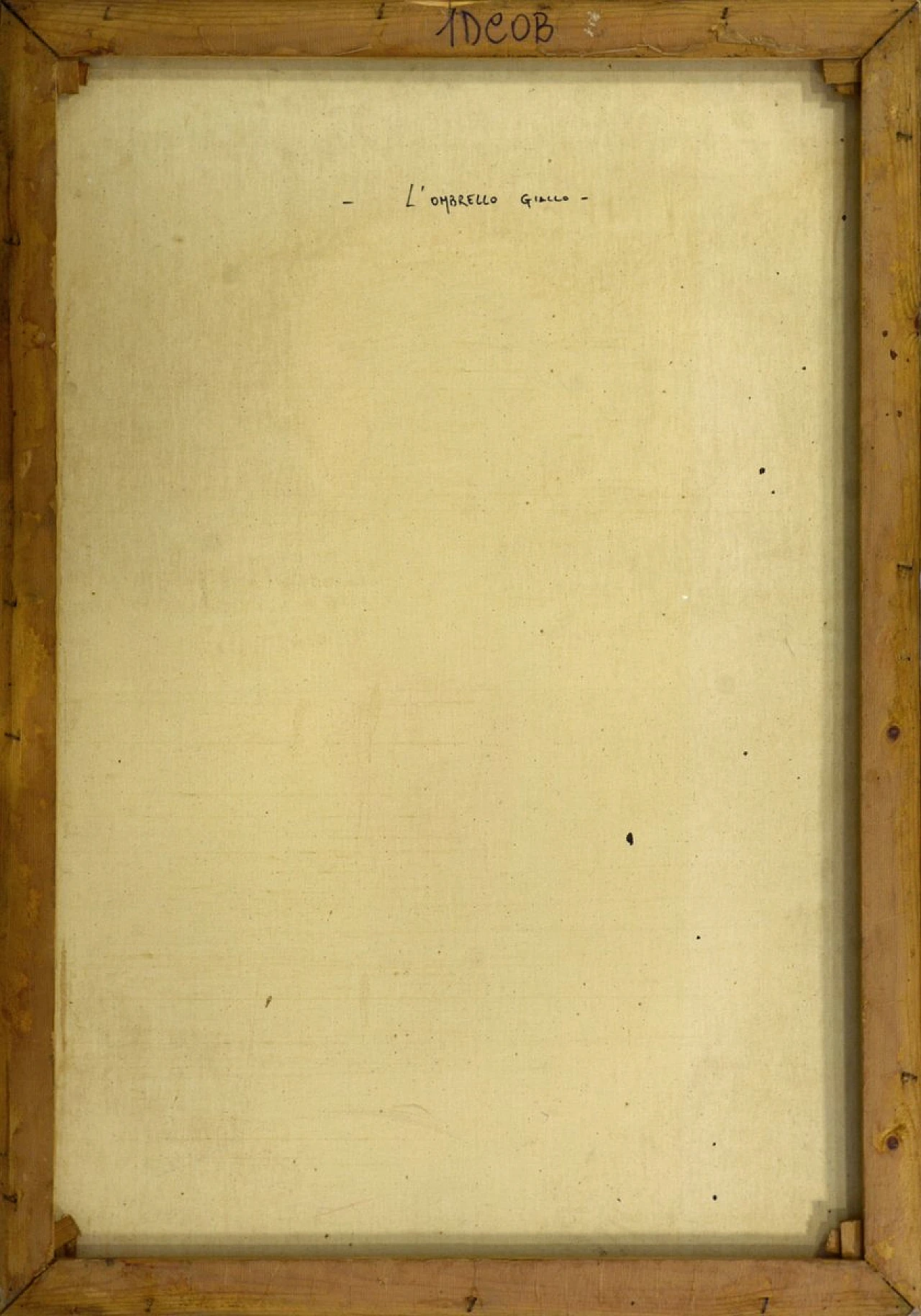 L'ombrello giallo di Donato Gorgero, olio su tela, anni '80 5