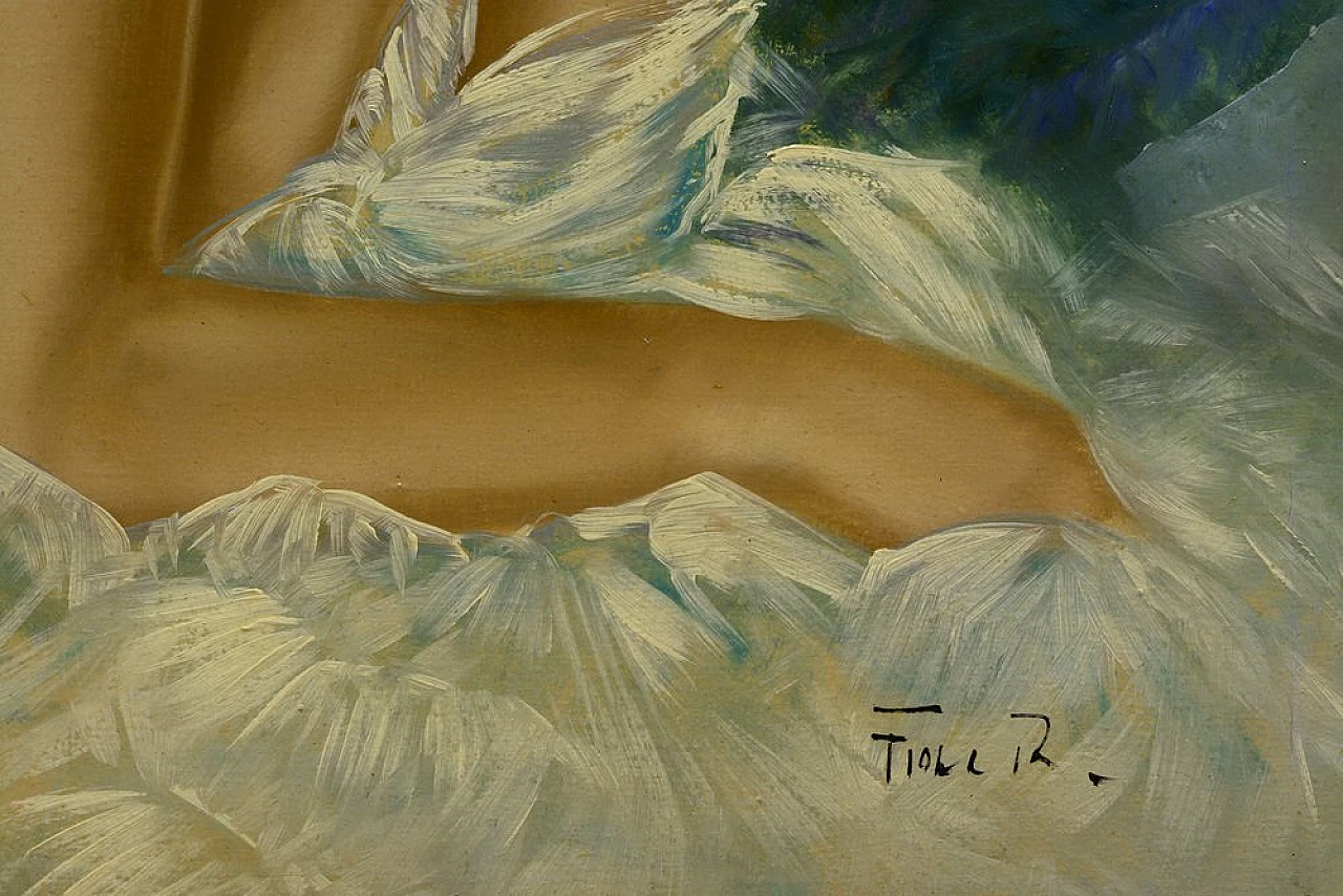 Nudo di Raffaele Fiore, olio su tela incorniciato, fine '900 3