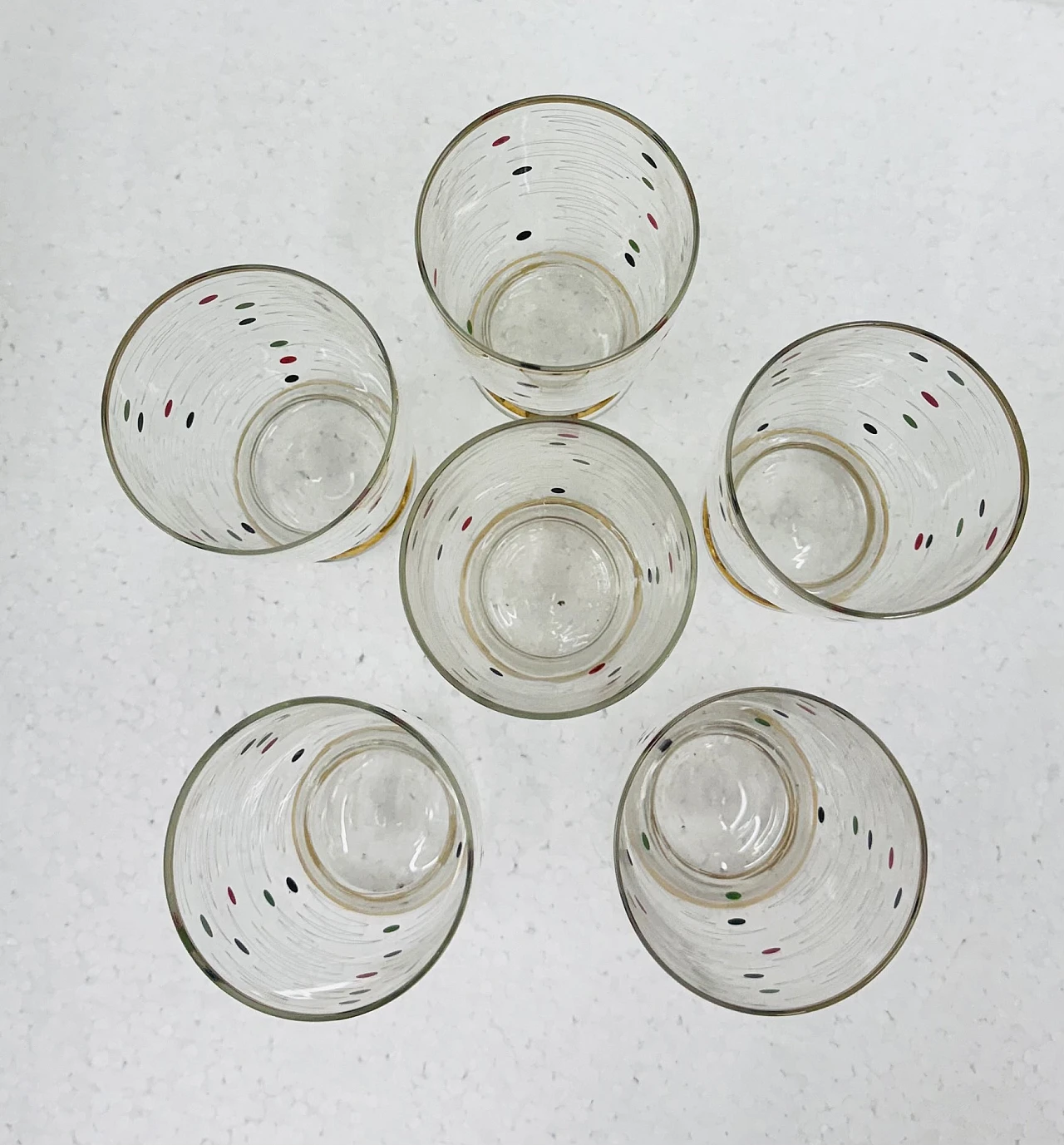 Set Caraffa In Vetro Con 4 Bicchieri – 1,1 Litri Con Tappo A Pallina, Effetto Arcobaleno – Regalo Per Matrimoni E Compleanni