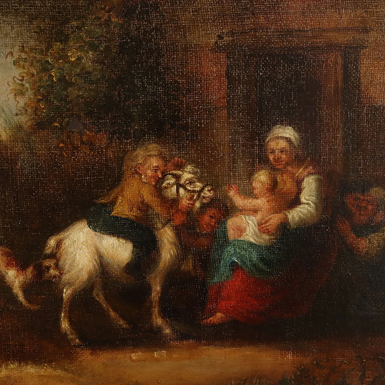 Scena di genere, olio su tela, '800 4