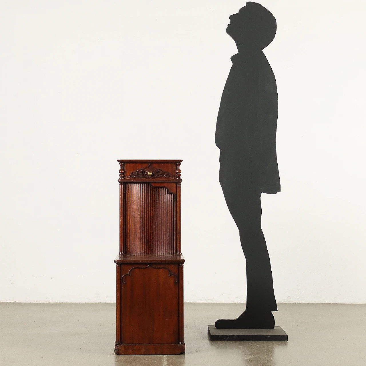 Neo-Gothic mahogany library ladder, late 19th century 2