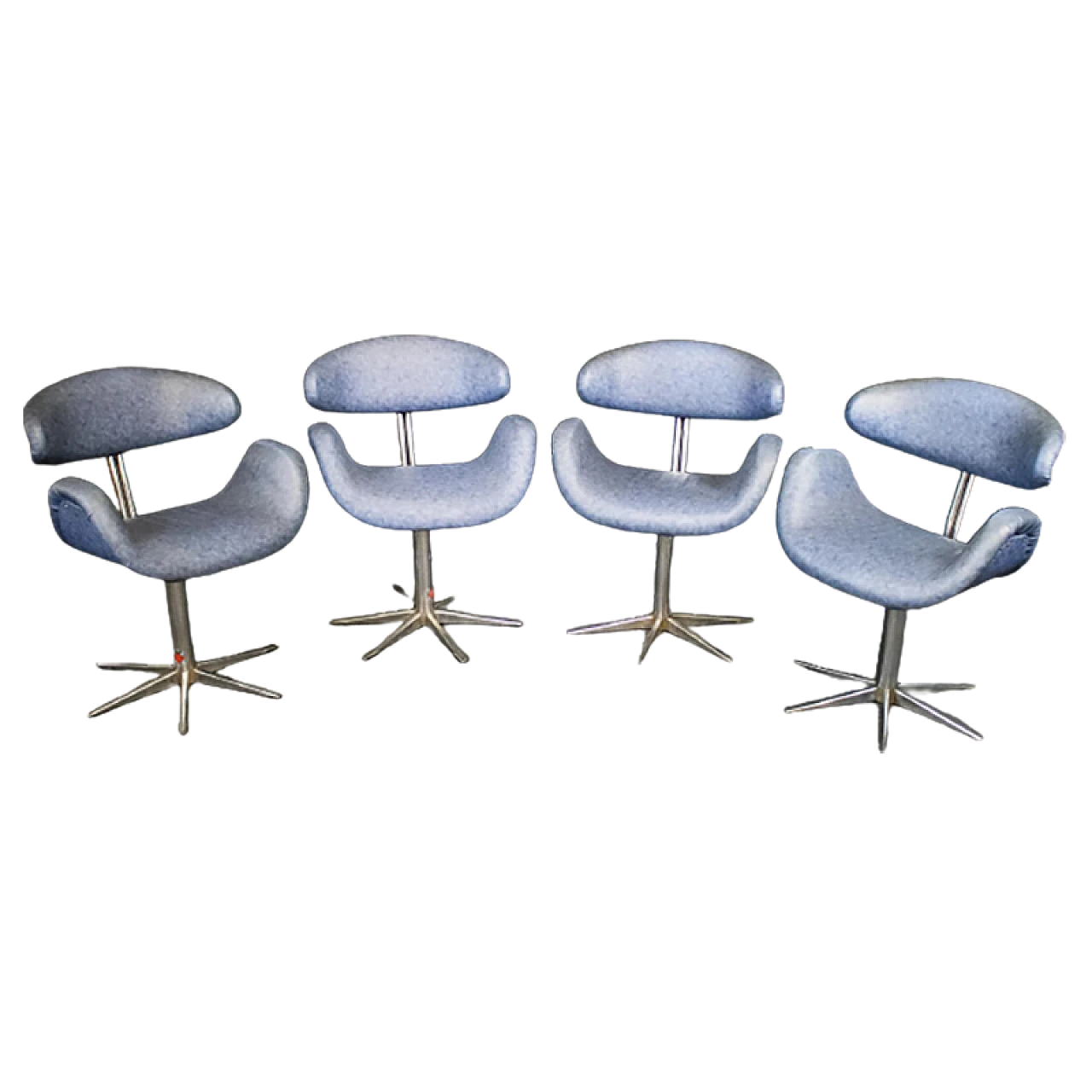 Set di 4 sedie da barbiere parrucchiere vintage anni '60 2