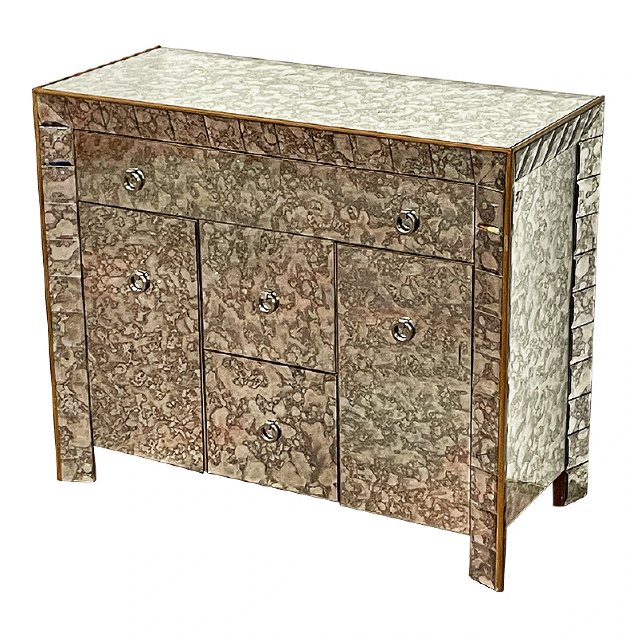 Comò specchio invecchiato 2