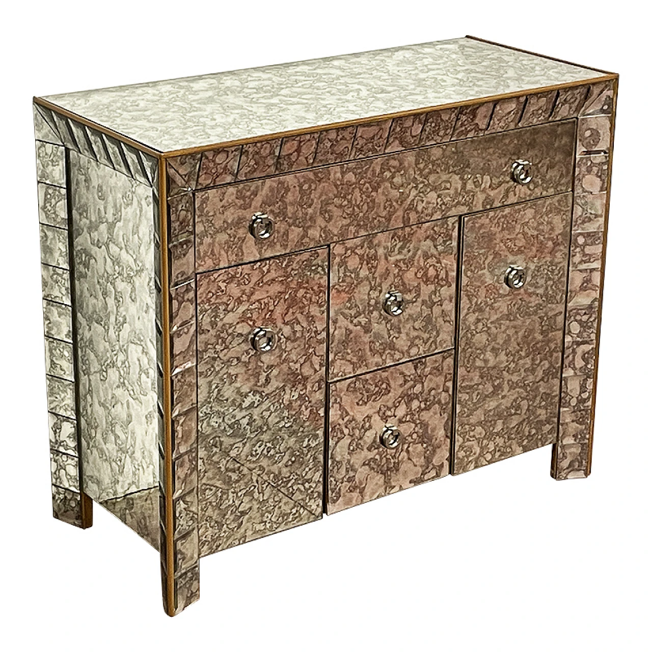 Comò specchio invecchiato 3