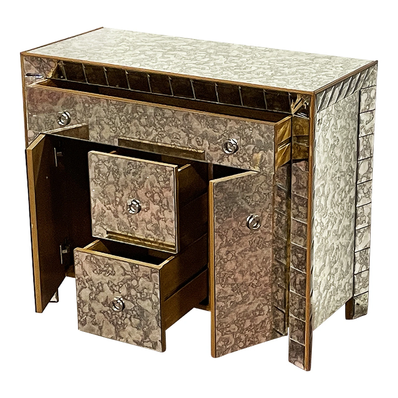 Comò specchio invecchiato 5