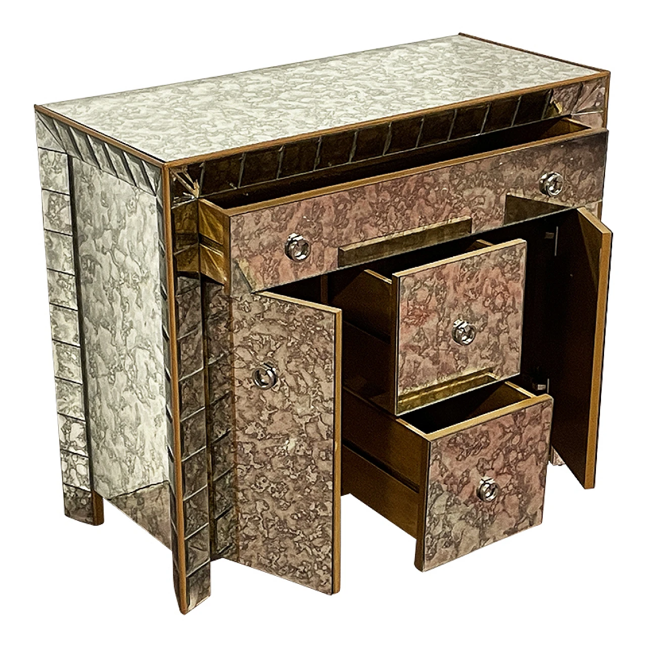 Comò specchio invecchiato 6