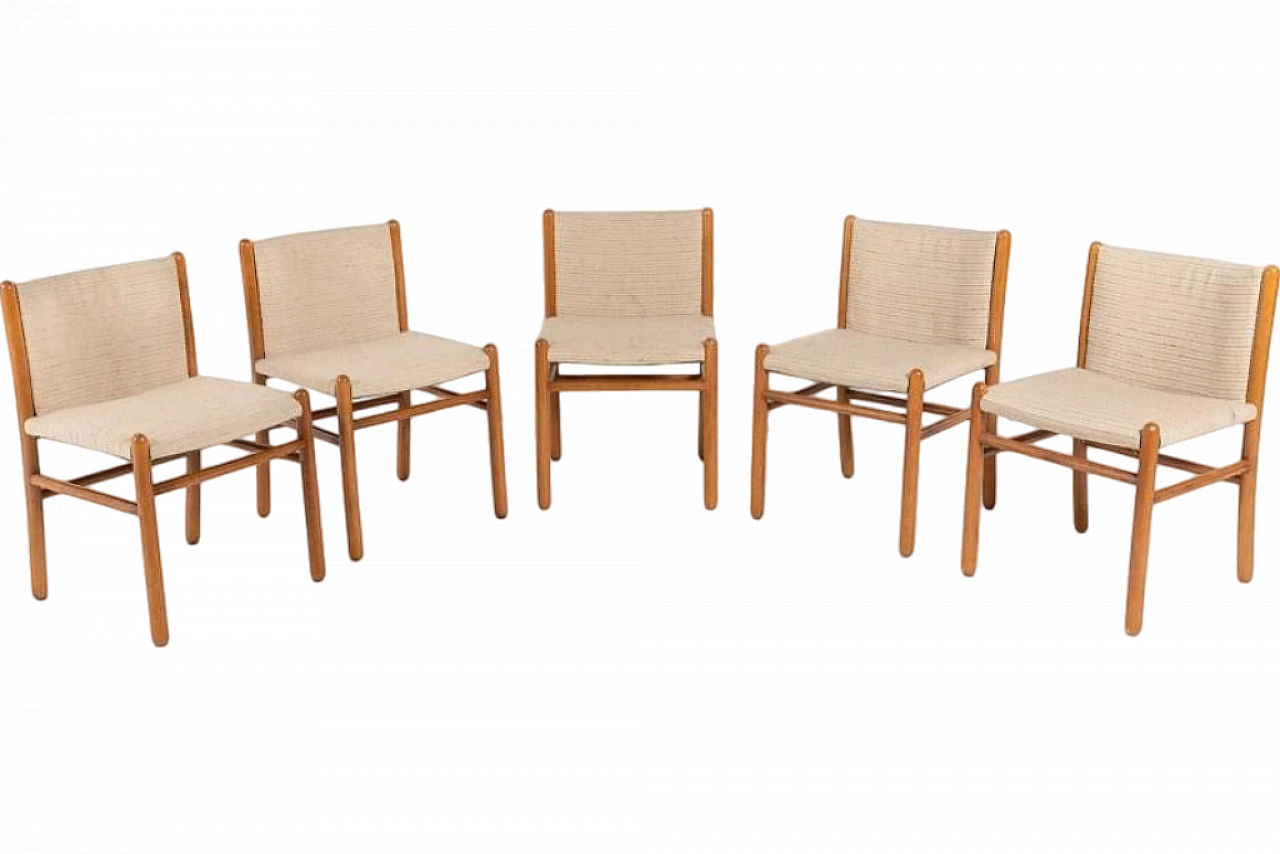 Italian Nuela Chairs by Gianfranco Frattini for Lema SPA, Italy, 1970s, Set of 5 13