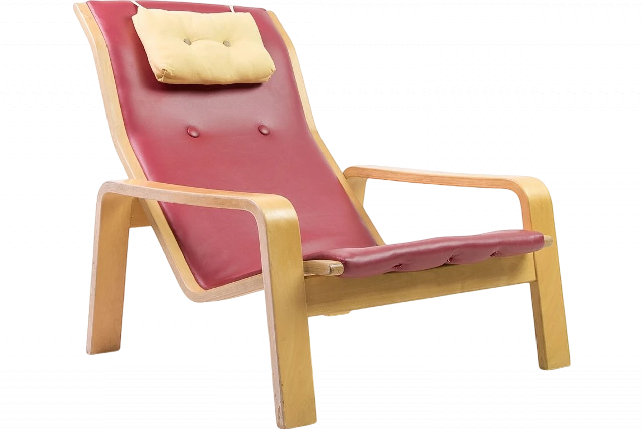 Mid-Century Model Pulkka Lounge Chair by Ilmari Lappalainen for Asko 18