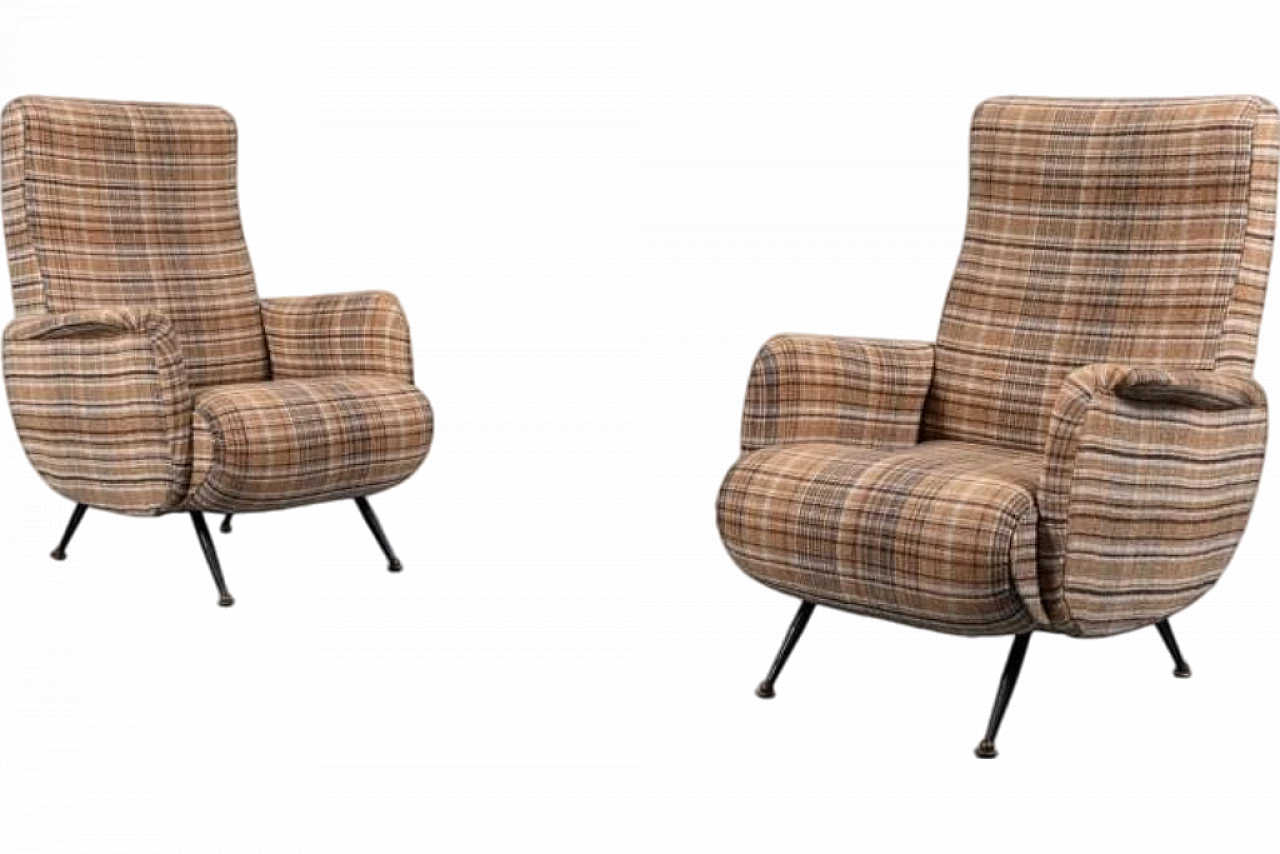 Mid-Century Modern Italian Armchairs from Giuseppe Rossi, Set of 2 9