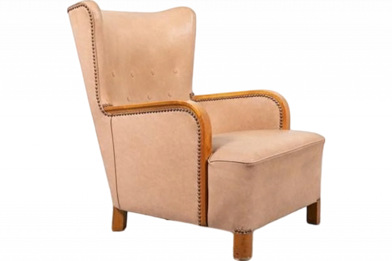 Mid-Century Modern Scandinavian Lounge Armchair, Sweden, 1950s 11