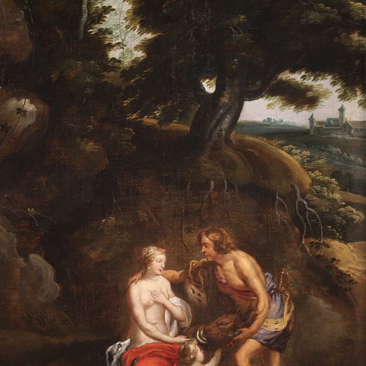 Painting Meleager offers the head of the girdle, 17th century 11