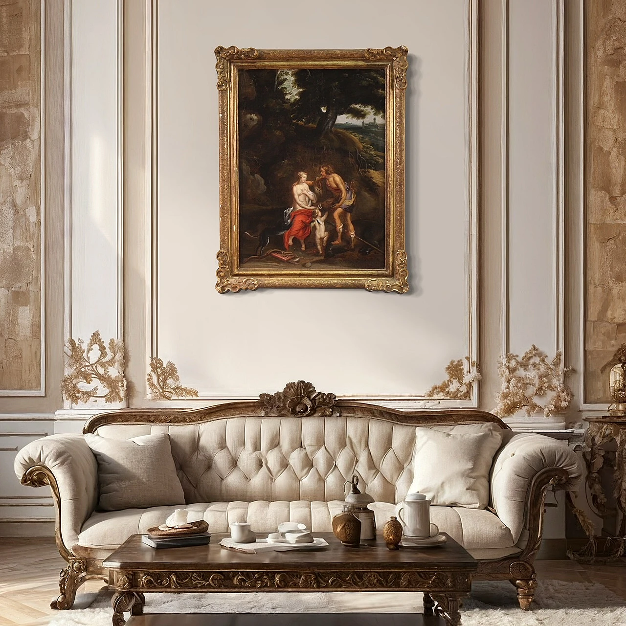 Painting Meleager offers the head of the girdle, 17th century 15