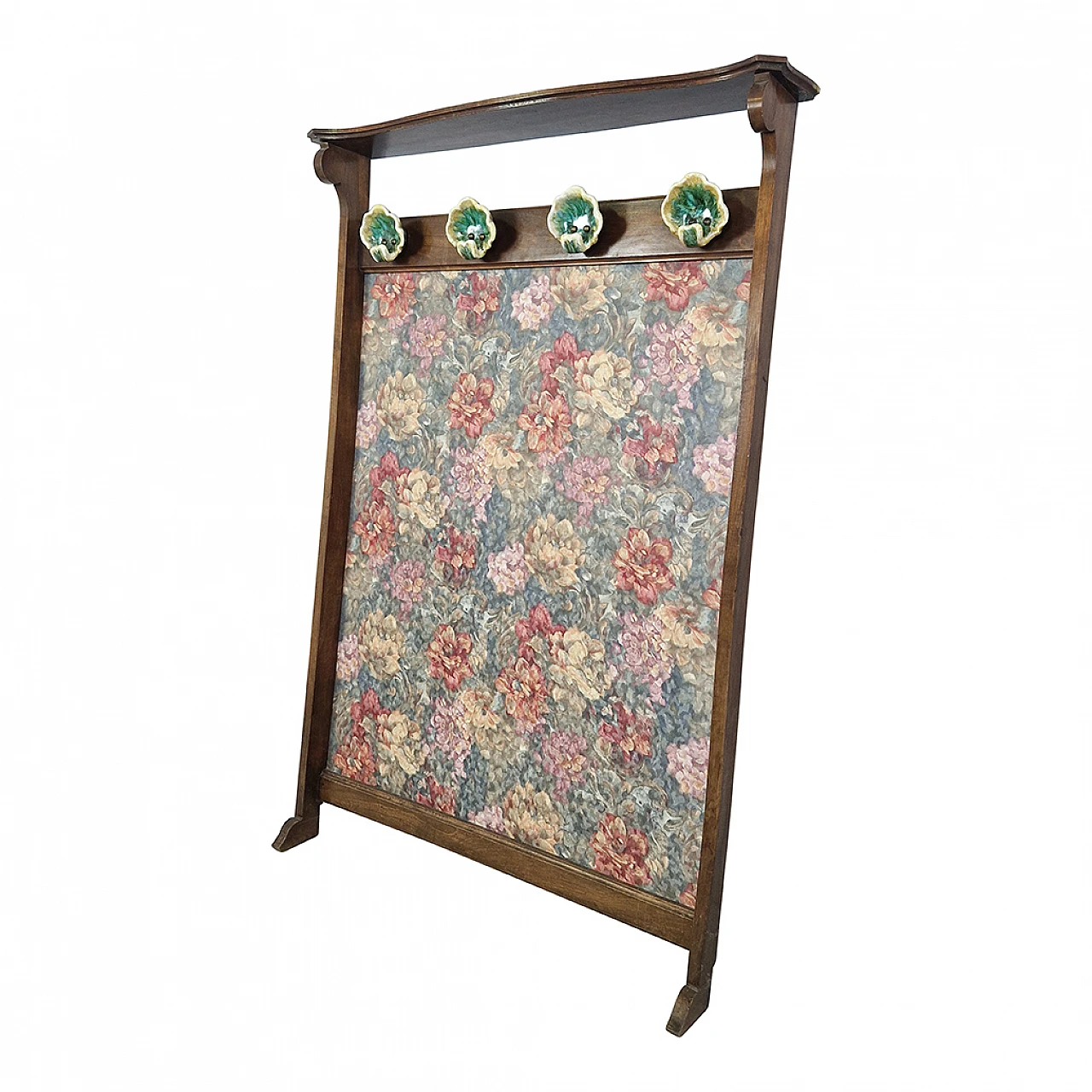 Attaccapanni vintage da parete con ganci in ceramica, anni '70 3