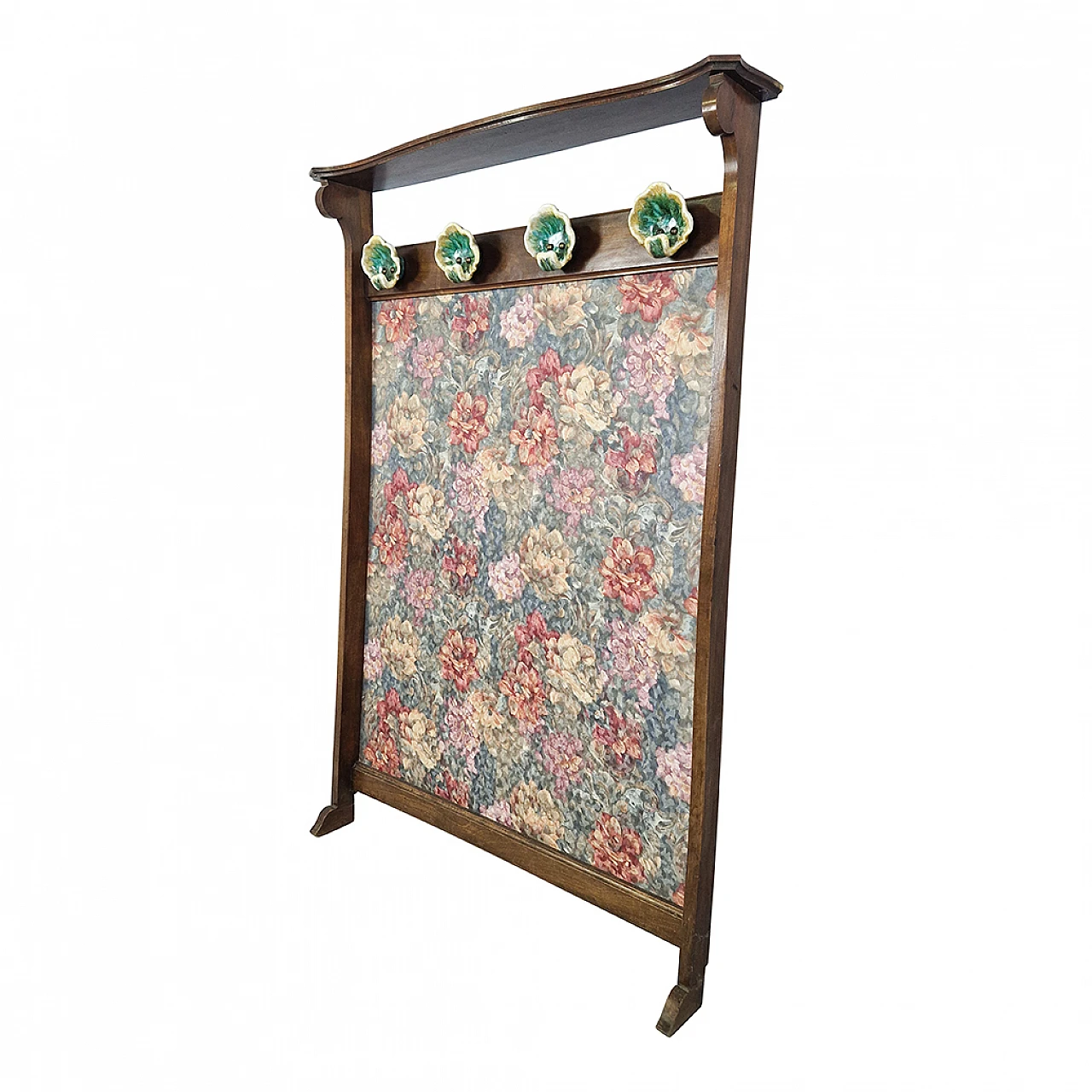 Attaccapanni vintage da parete con ganci in ceramica, anni '70 4