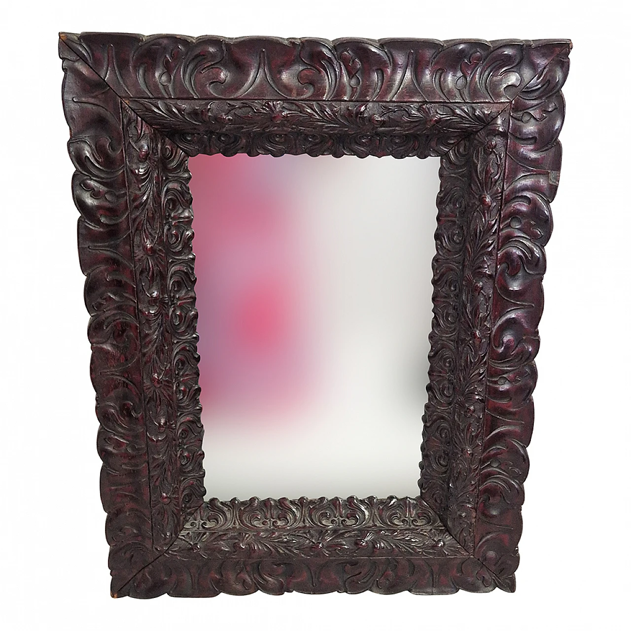Mirror with carved wooden frame, 17th century 2