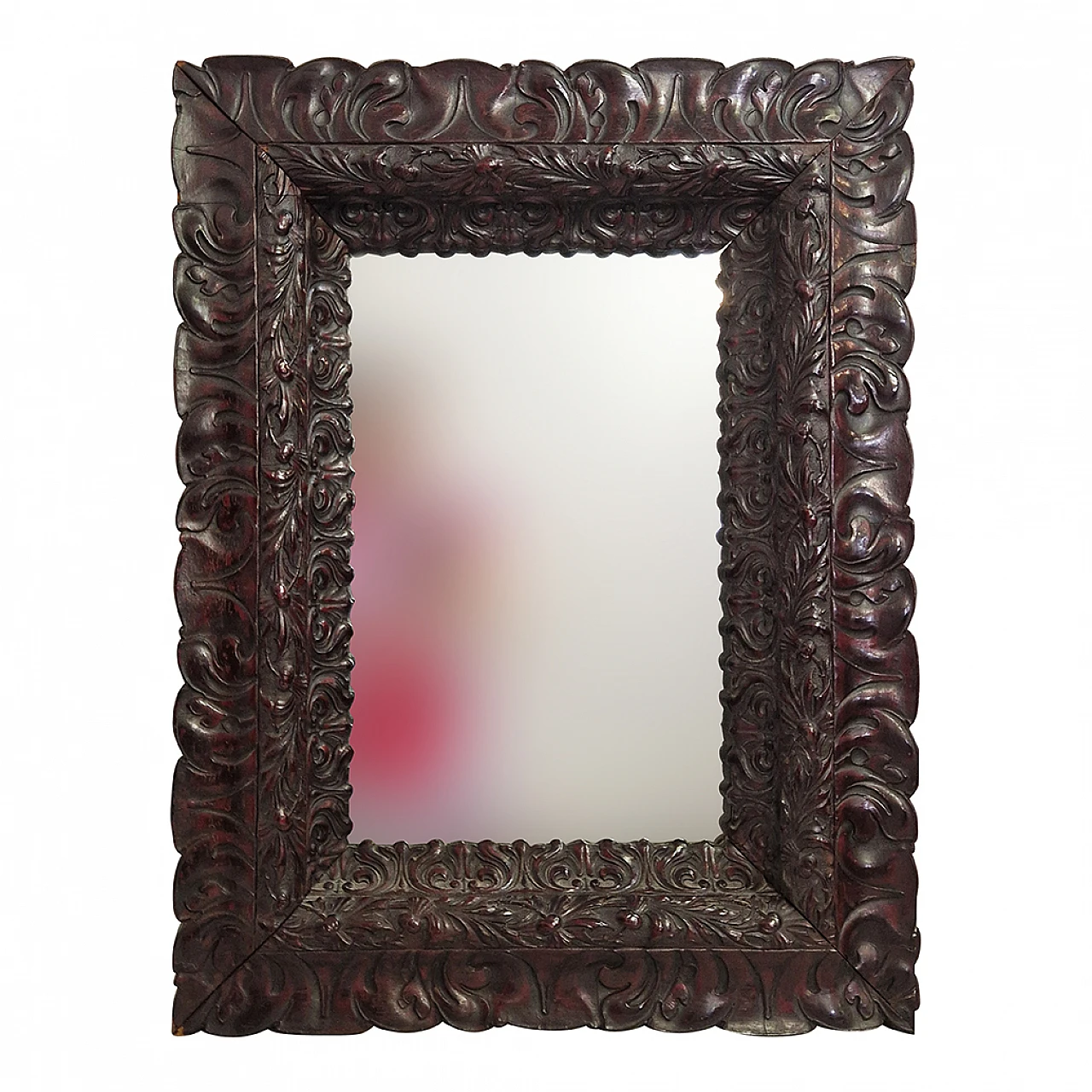 Mirror with carved wooden frame, 17th century 3