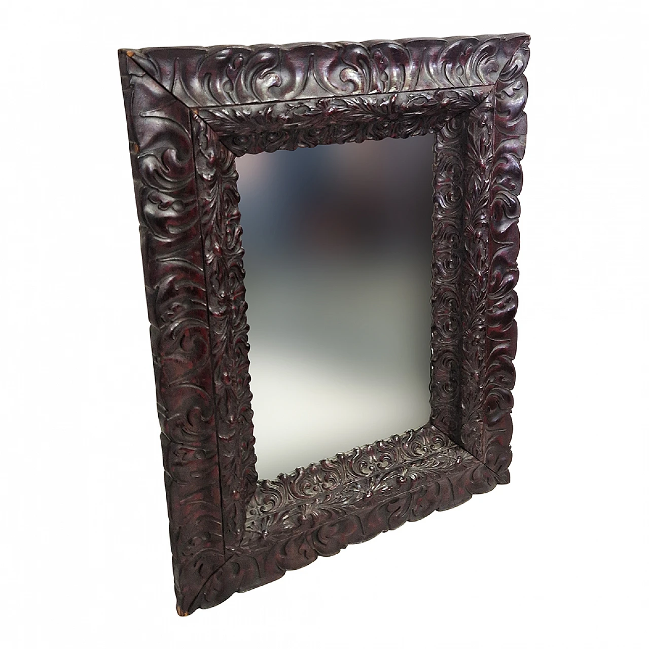 Mirror with carved wooden frame, 17th century 4