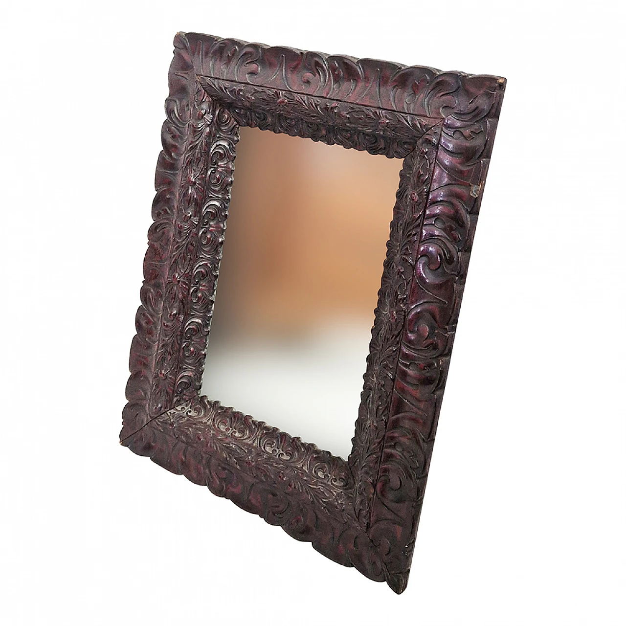 Mirror with carved wooden frame, 17th century 5