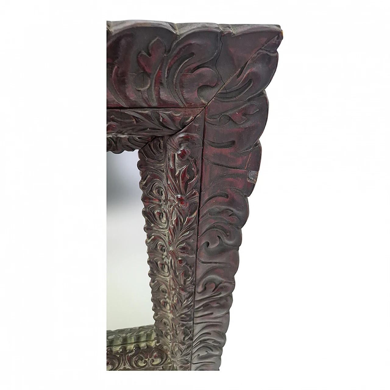Mirror with carved wooden frame, 17th century 8