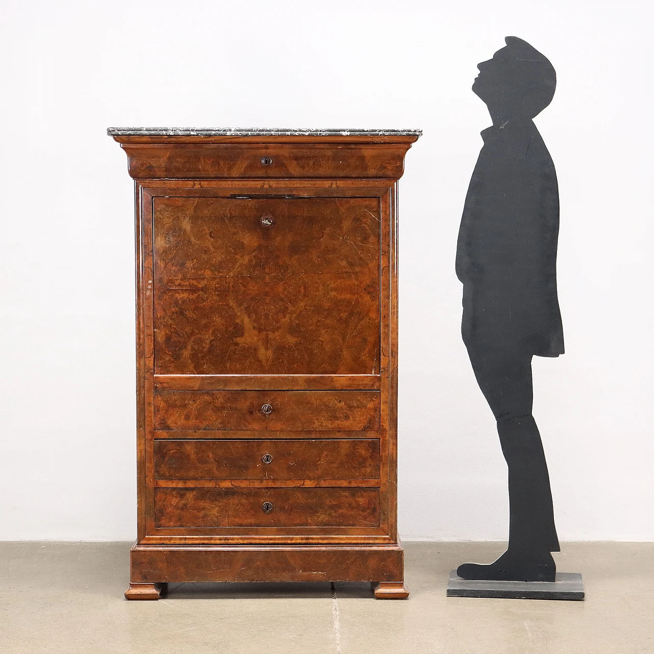 Secrétaire in rovere, fine '800 2