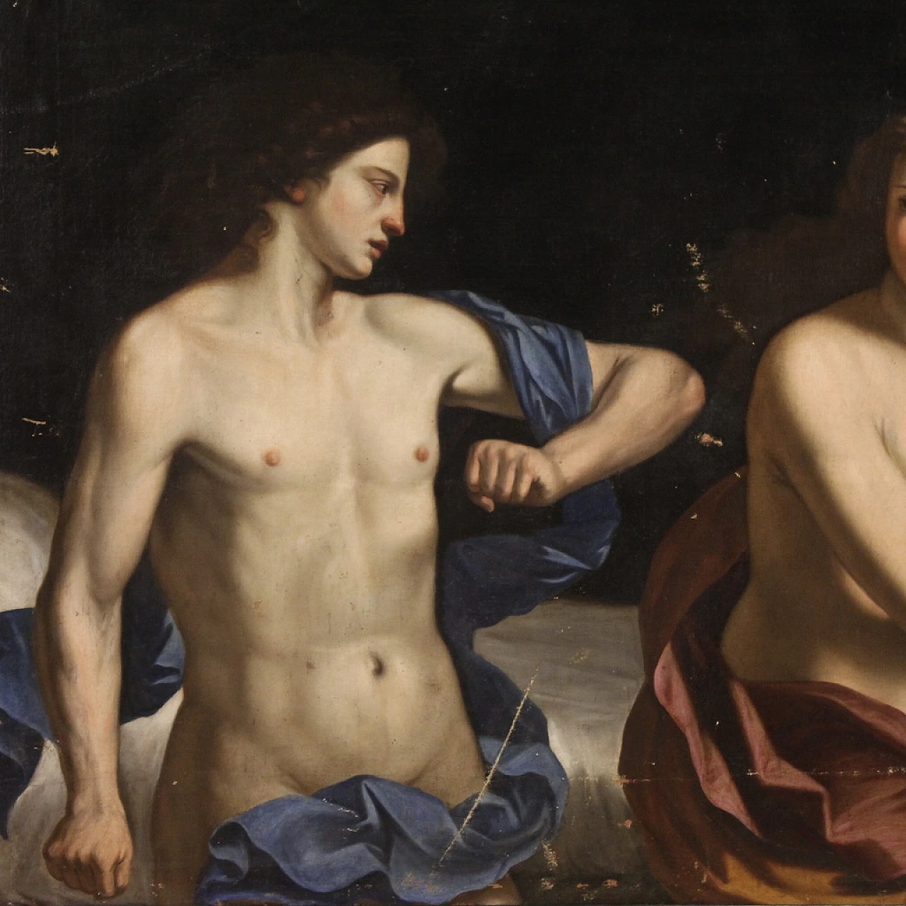 Amnon and Tamar, Baroque Emilian painting,  17th century 4