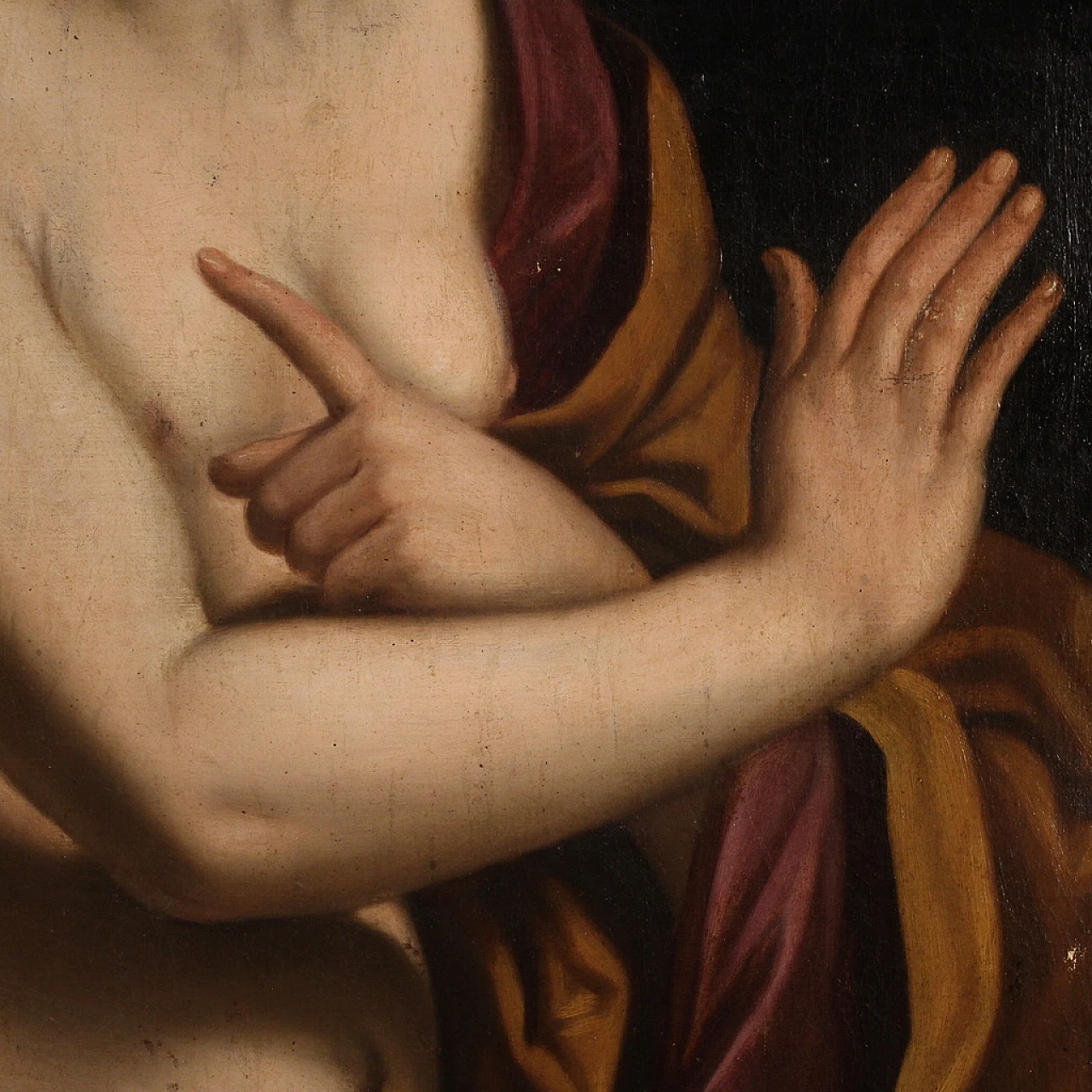 Amnon and Tamar, Baroque Emilian painting,  17th century 12