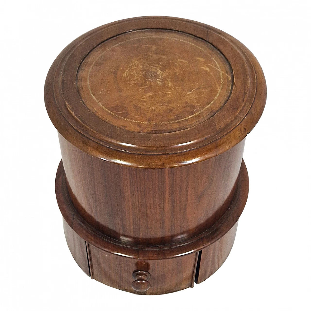 Sgabello da biblioteca Impero con cassetto, '800 4