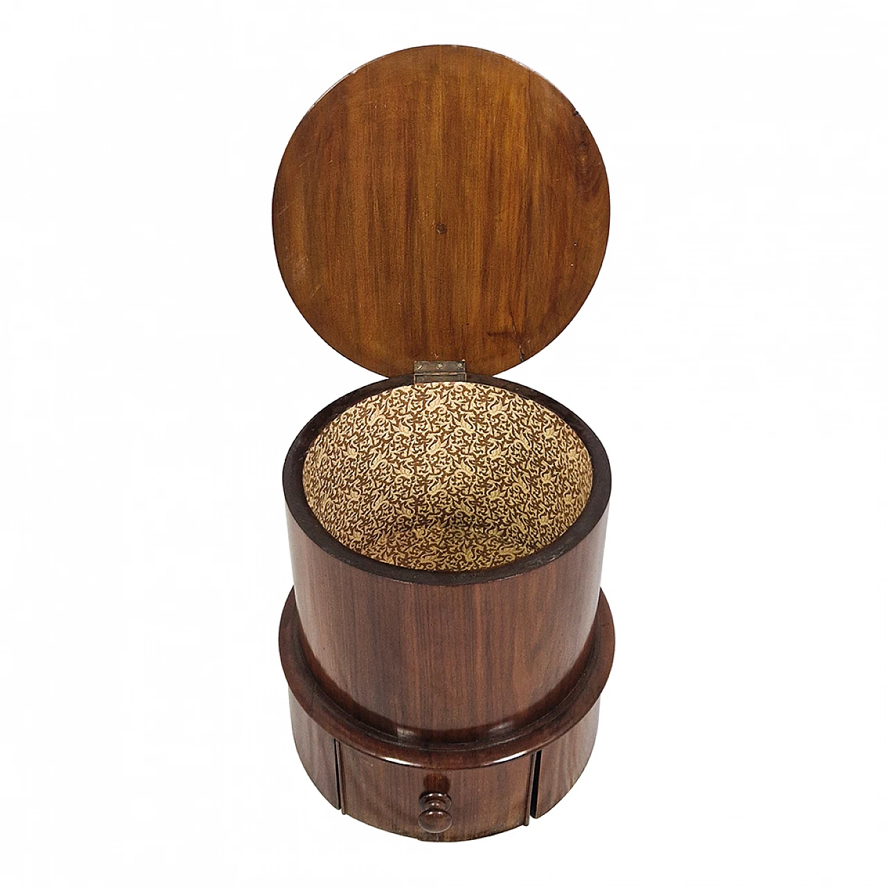 Sgabello da biblioteca Impero con cassetto, '800 6