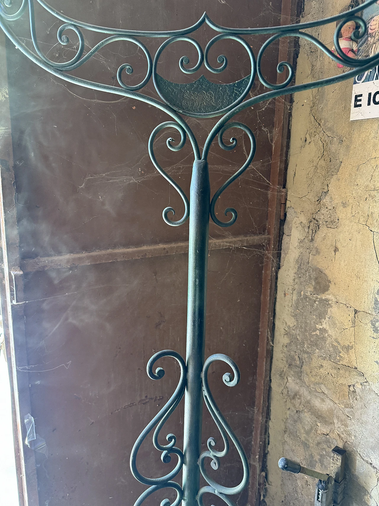 Hand-wrought iron cage holder, 1970s 4