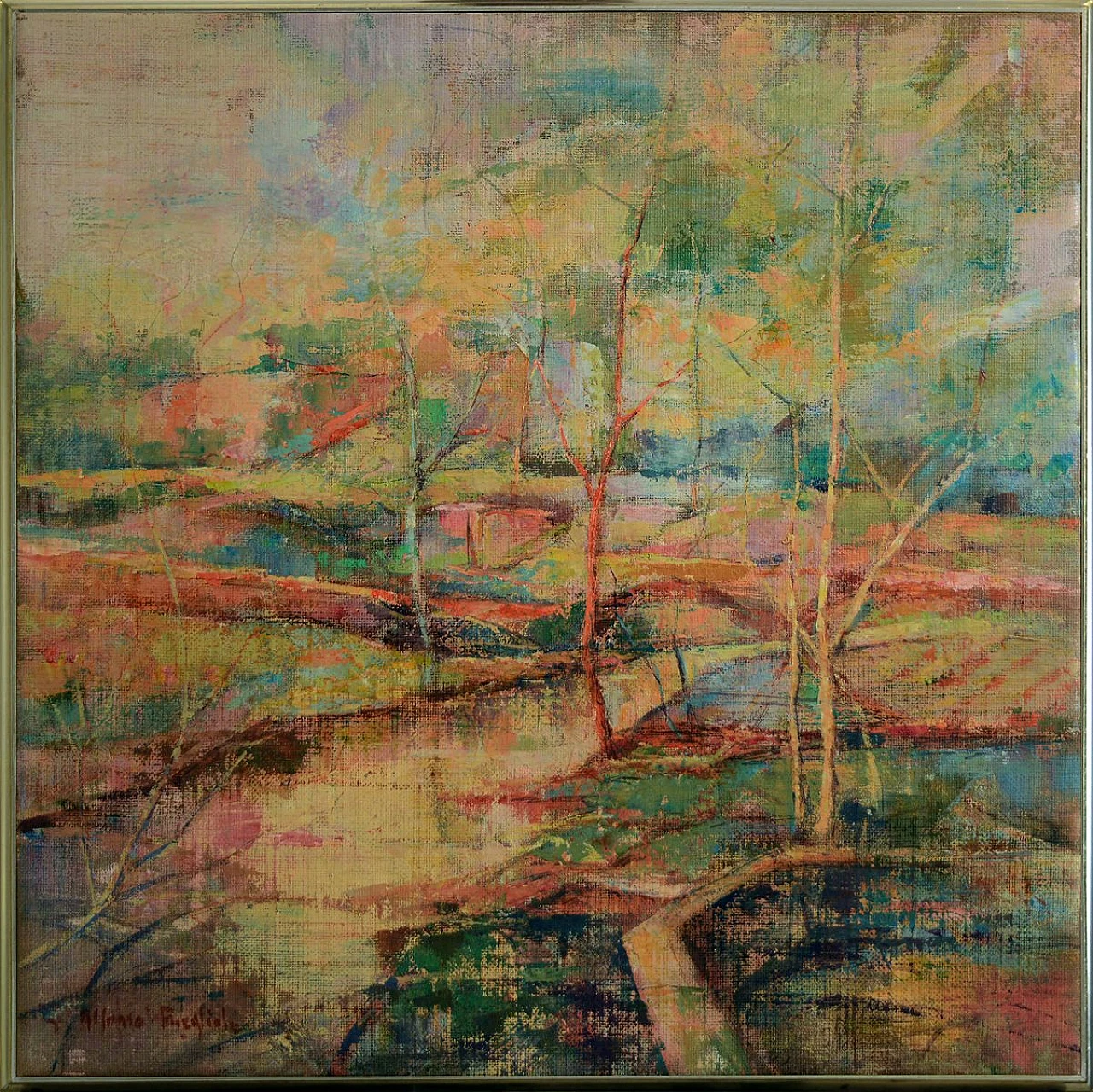 Golden Dream di Alfonso Pragliola, olio su Tela, anni '2000 1