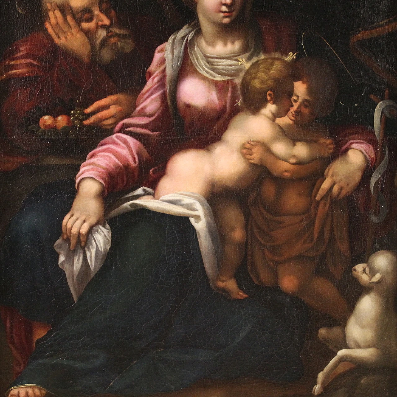 Tuscan school, Holy Family, Mannerist painting,  16th century 4