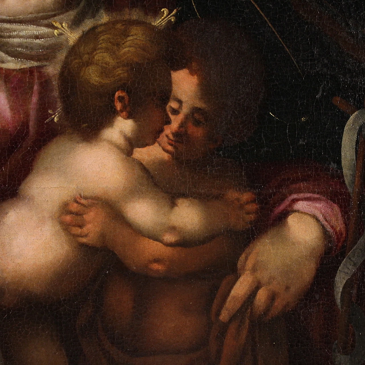 Tuscan school, Holy Family, Mannerist painting,  16th century 8