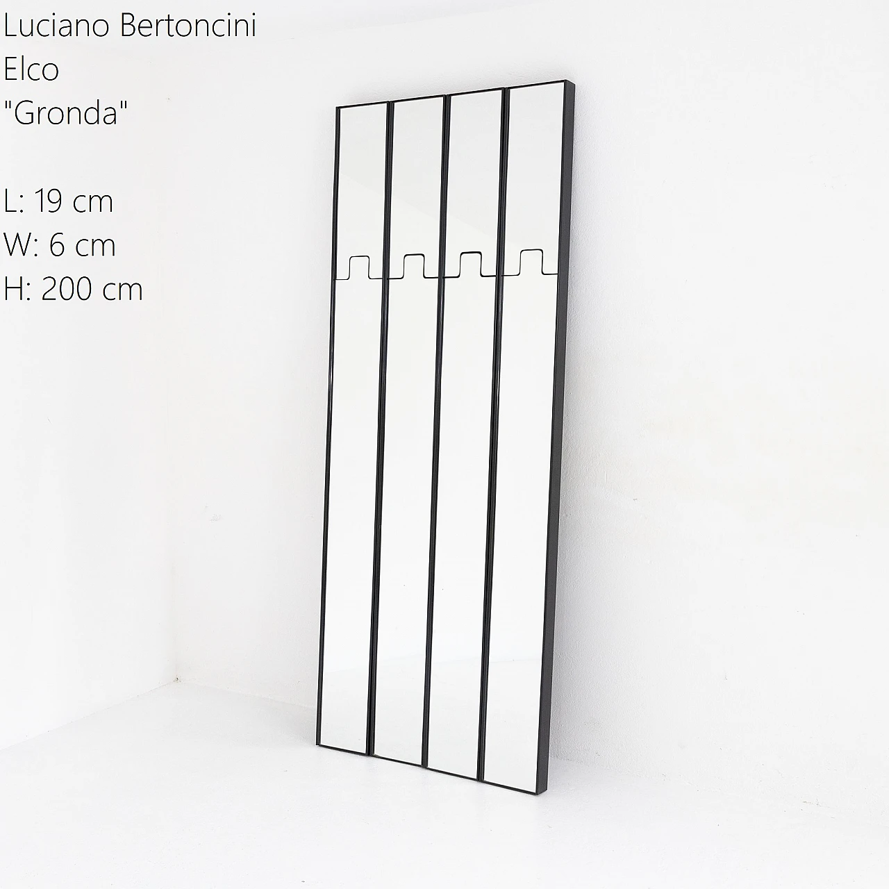 4 Gronda mirrors by Luciano Bertoncini for Elco, 1970s 1