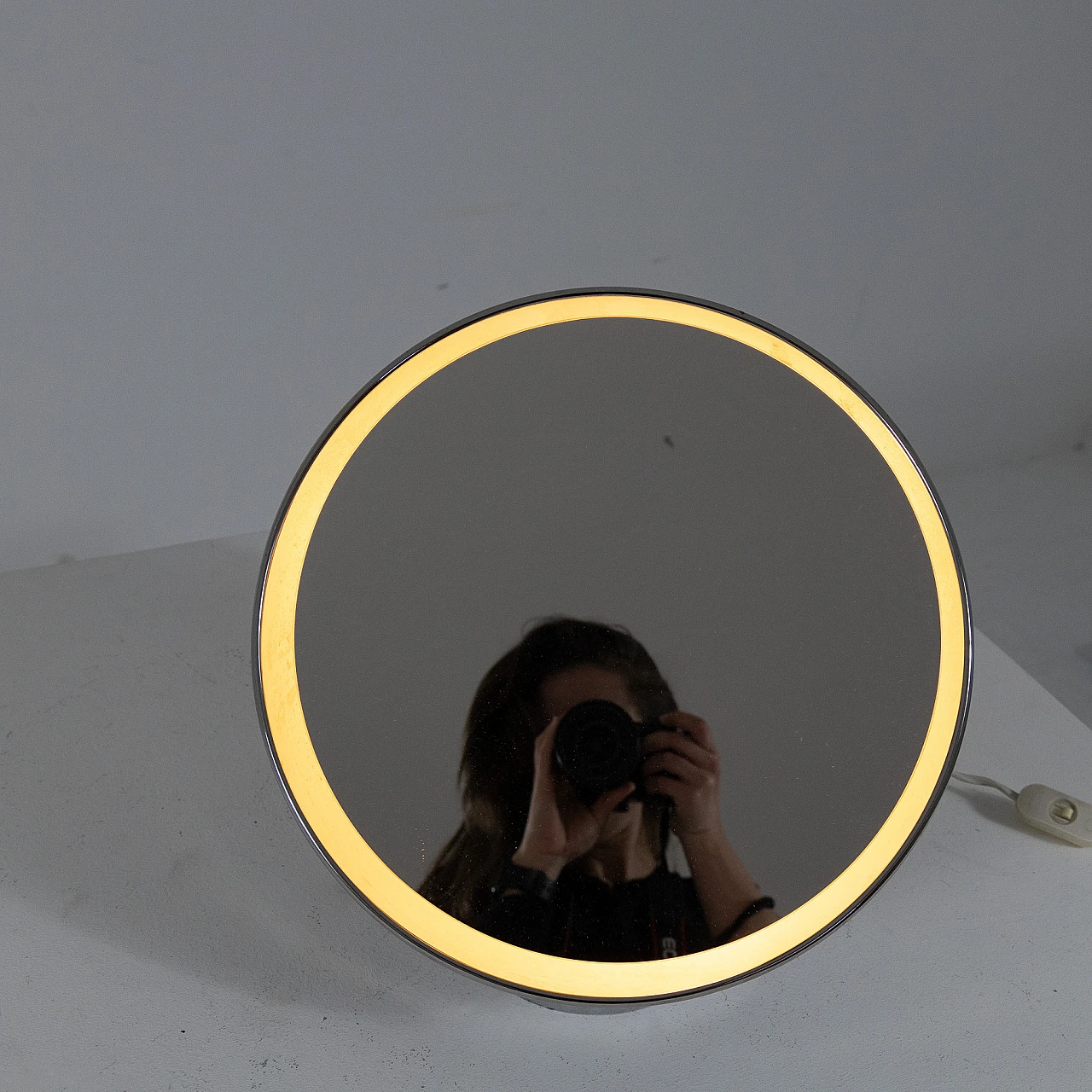 Specchio da tavolo retroilluminato, anni 70 9