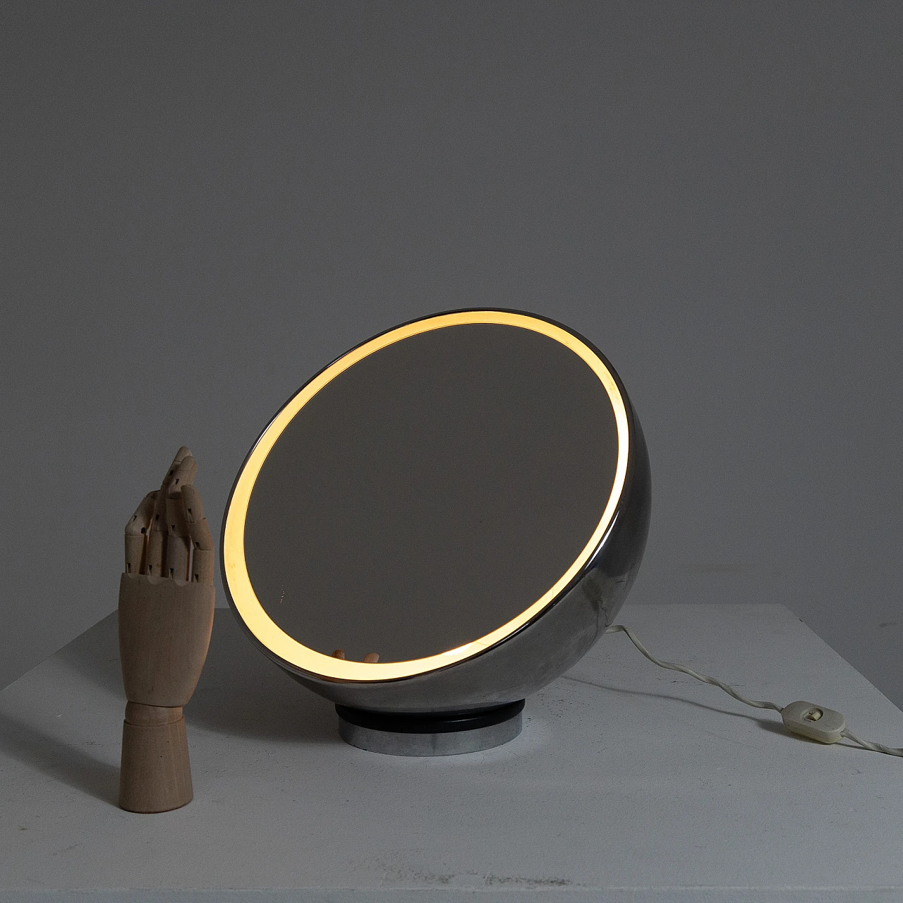 Specchio da tavolo retroilluminato, anni 70 10