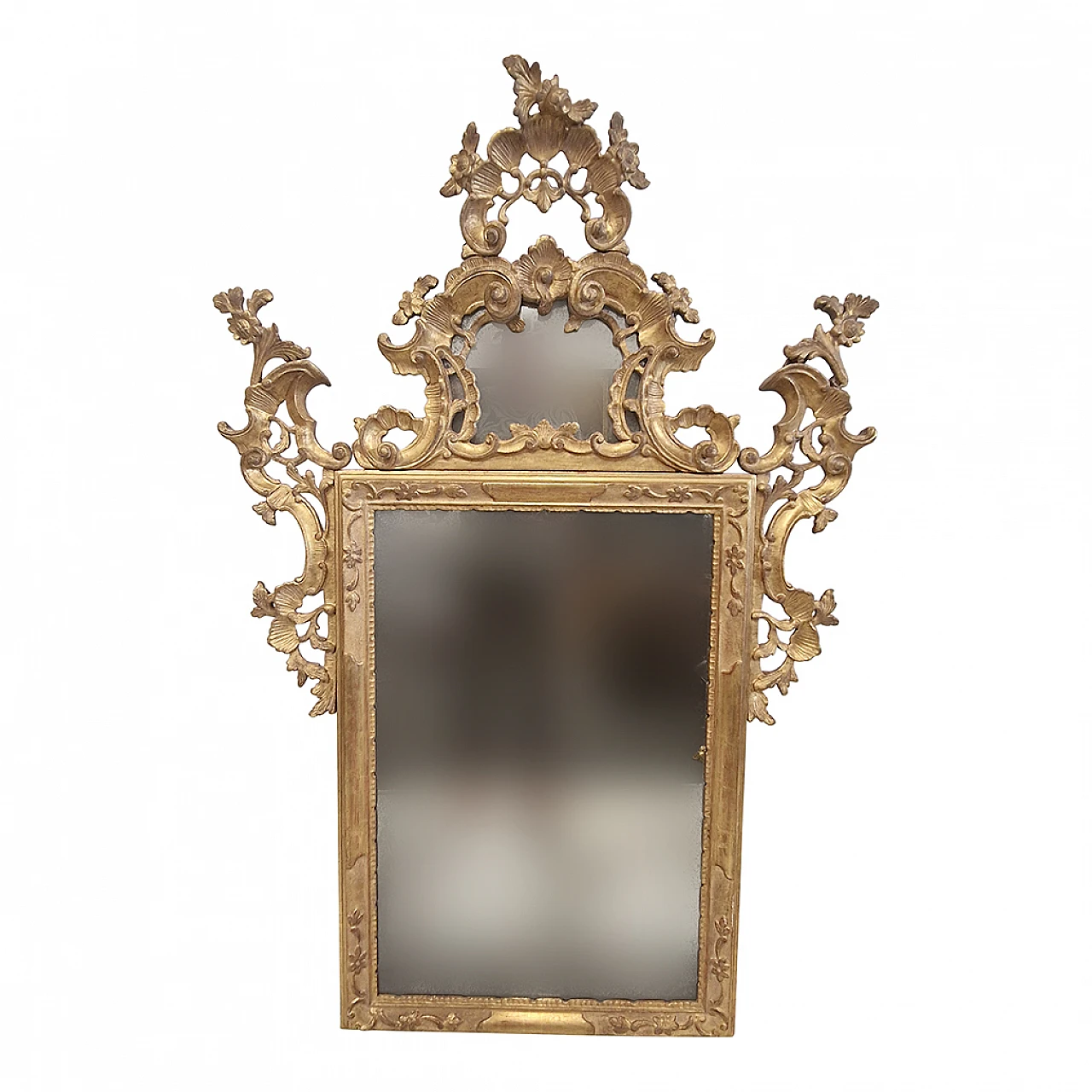 Venetian Louis XV gilded and carved mirror, 18th century 6