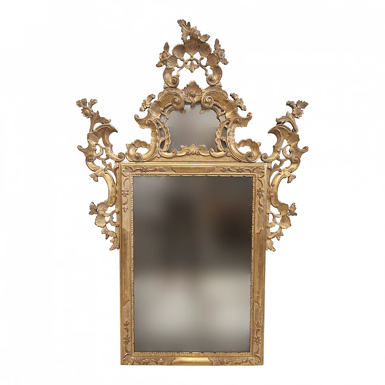 Venetian Louis XV gilded and carved mirror, 18th century 7