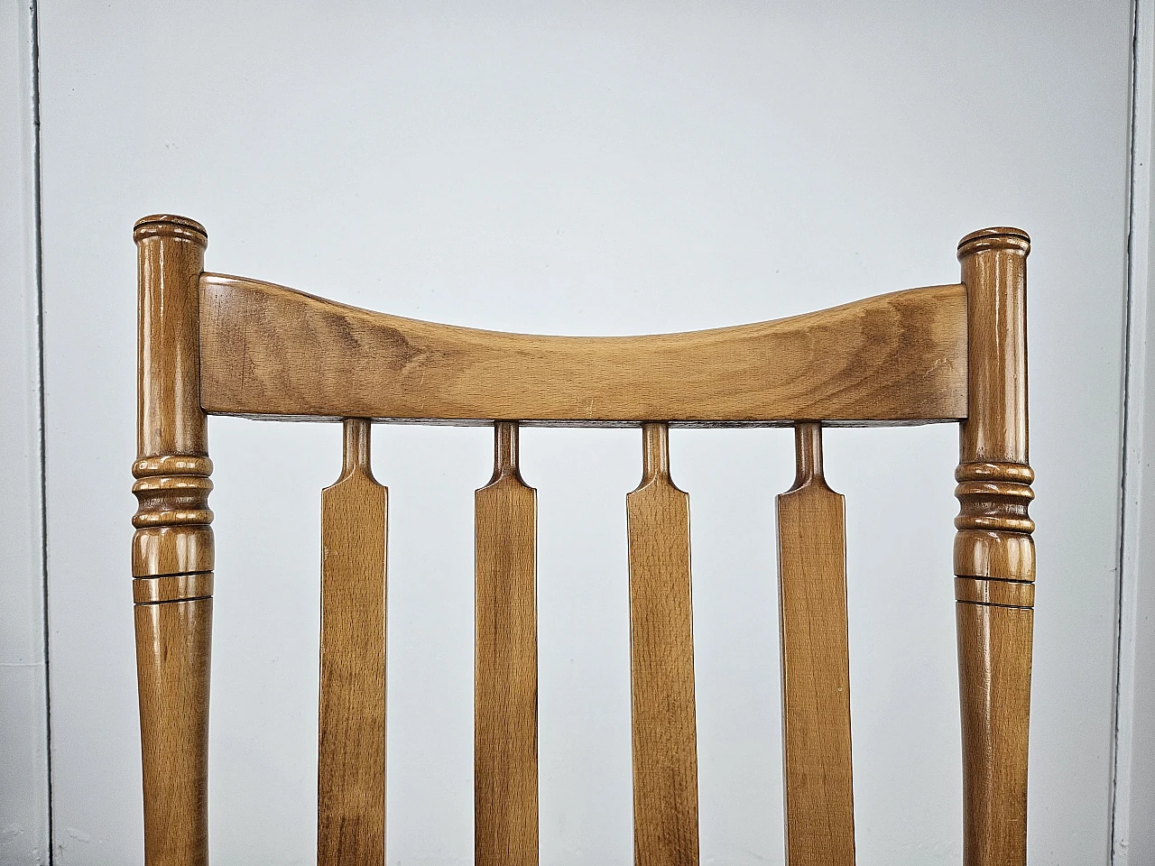 Sedia rustica in legno anni '80 6