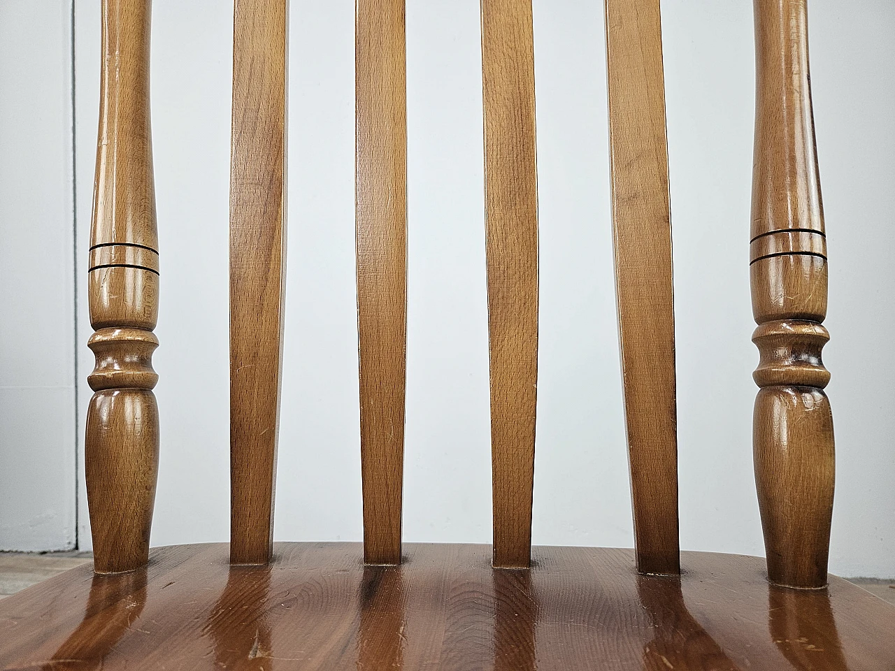 Sedia rustica in legno anni '80 8