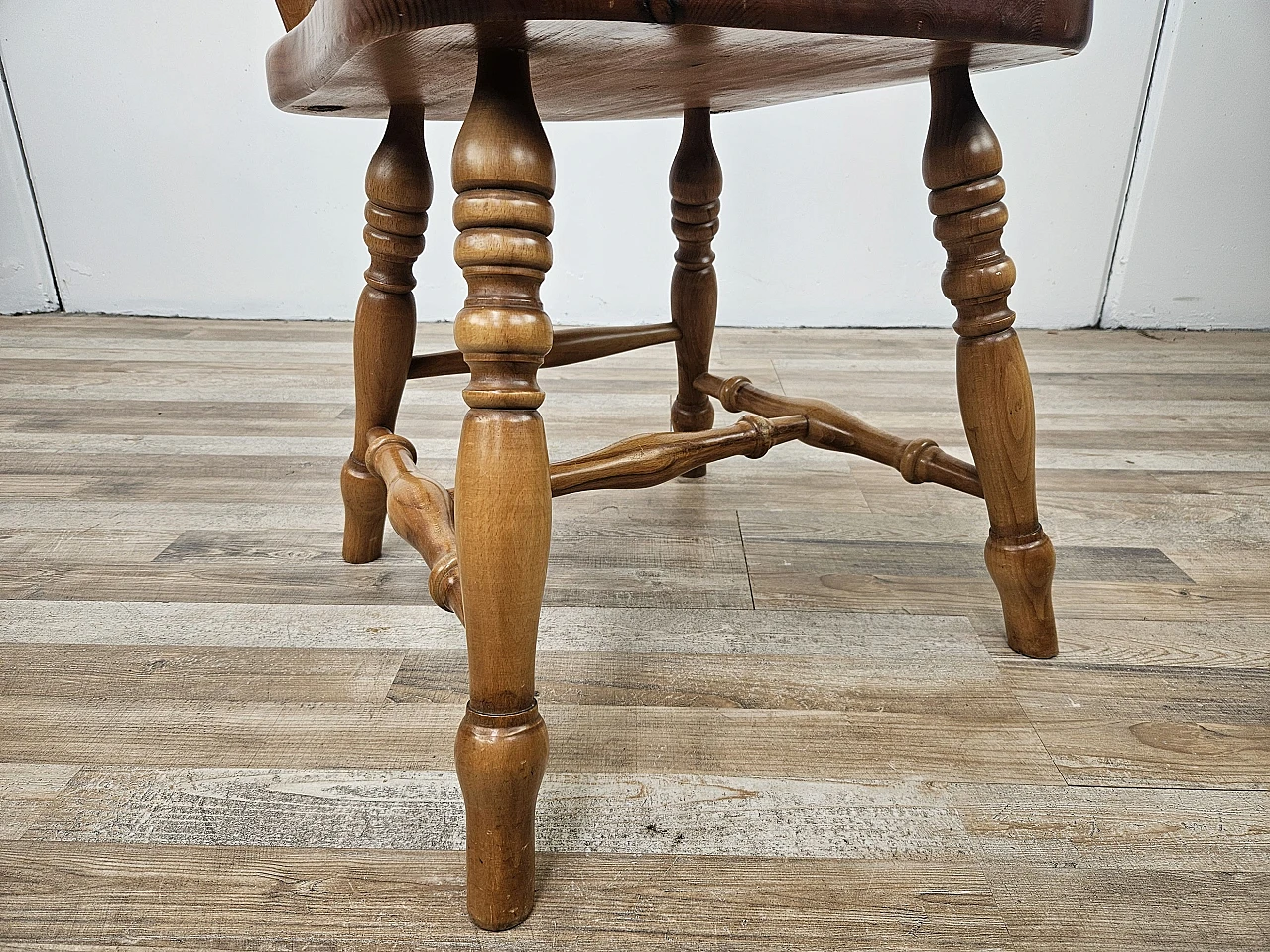 Sedia rustica in legno anni '80 12