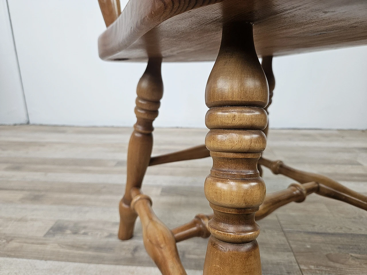 Sedia rustica in legno anni '80 14