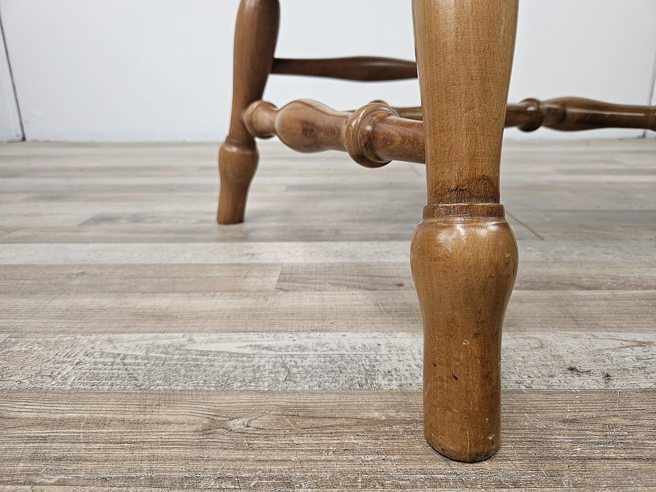 Sedia rustica in legno anni '80 15